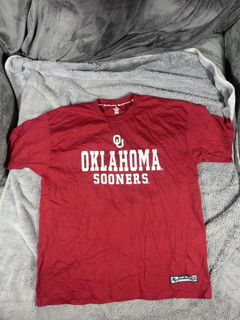 Oklahoma Sooners Shirt Mens 2XL Red NCAA Football Team Pride Graphic Tee